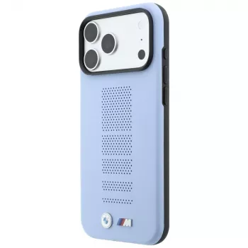 BMW M Blue Perfo Metal Logo ovitek MagSafe za iPhone 18 Pro / 17 Pro, moder