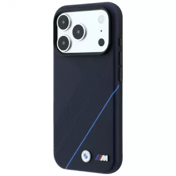 BMW M Tire Track Blue Line ovitek MagSafe za iPhone 18 Pro / 17 Pro, mornarsko moder