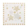 PAPSTAR prtički Stardust beli, zlati, 3-slojni, 33,0 x 33,3 cm, 100 kosov