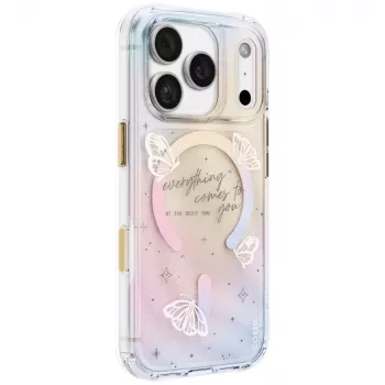 UNIQ Coehl Ellie ovitek za iPhone 18 Pro / 17 Pro, magnetno polnjenje, Prism Bloom