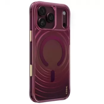 UNIQ Coehl Vela ovitek za iPhone 18 Pro Max / 17 Pro Max, magnetno polnjenje, bordo rdeča