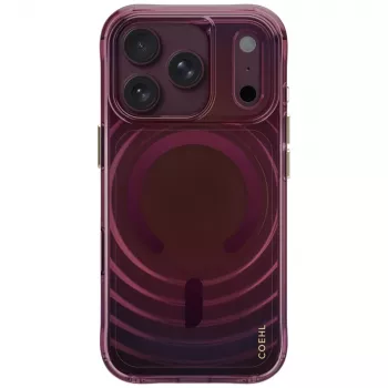 UNIQ Coehl Vela ovitek za iPhone 18 Pro / 17 Pro, magnetno polnjenje, bordo rdeča