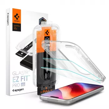 Spigen Glas.TR EZ Fit Pro HD AC 2 kosa kaljeno steklo iPhone 16 Pro Max / 17 Pro Max / 18 Pro Max prozorno