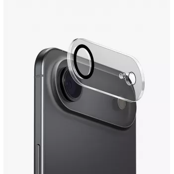 UNIQ Optix Clearshield Frameguard zaščitno steklo za kamero za iPhone Air, kristalno čisto, z aplikatorjem