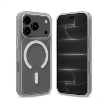 Crong Matte Magnetic MagSafe ovitek za iPhone 18 Pro / 17 Pro, bel
