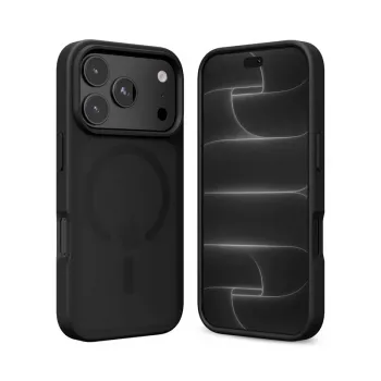 Crong Matte Magnetic MagSafe ovitek za iPhone 18 Pro Max / 17 Pro Max, črn