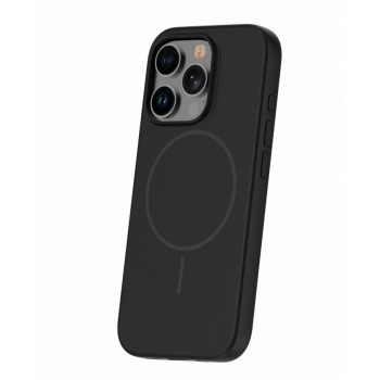 iLike Apple iPhone 16 Pro Max Soft Touch silikonski ovitek z magnetom, črn
