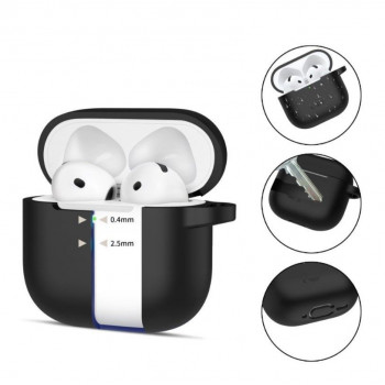 Tech-Protect Silicone Hook ovitek za Apple AirPods 4, črn