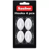 Sauber ovalni kavlji, 4 kos, 2,3x4 cm, beli