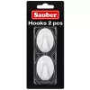 Sauber ovalni kavlji, 3 x 4,7 cm, beli, 2 kos