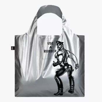 LOQI Tom of Finland – Use a Rubber – srebrna torba