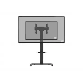 celexon Professional Adjust-3770MP TV voziček za ravne zaslone 32-70 inch (81,3-177,8 cm), eloksiran aluminij in satinirano steklo, črn