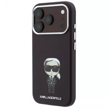 Karl Lagerfeld Smooth Ikonik Sketch MagSafe ovitek za iPhone 18 Pro Max / 17 Pro Max, bordo