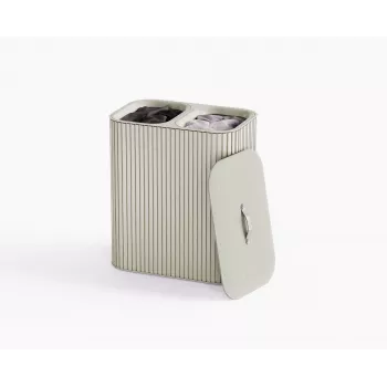 Joseph Joseph Tota Twin Luxe 90L razvrščevalnik perila, Ecru