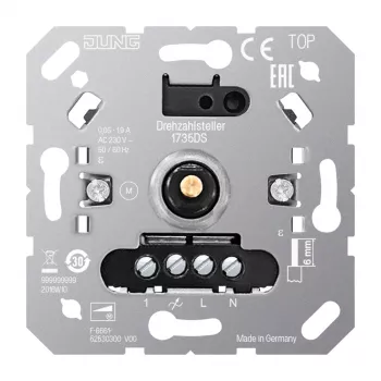 Jung 1735 DS regulator vrtljajev s stikalom za vklop/izklop