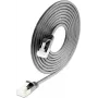 Wirewin SLIM Cat6a 10 Gigabit U/FTP lahki patch kabel, okrogel, Ø 3,8 mm, 0,15 m, črn