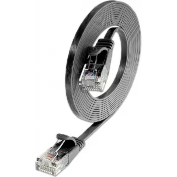 Wirewin Slim Cat6 U/UTP patch kabel RJ45, 0,1 m, črn