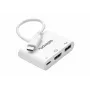 celexon večportni adapter USB-C na HDMI in USB-A, M/F, bel