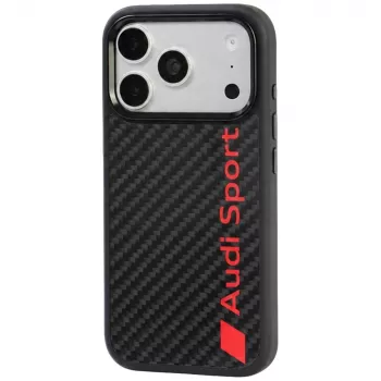 Audi R8 Carbon Fiber ovitek MagSafe za iPhone 18 Pro / 17 Pro, črn