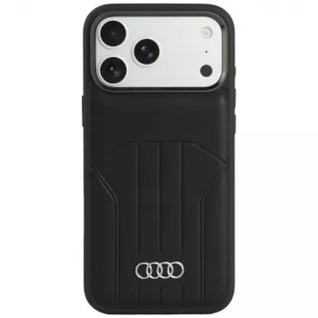 Audi ovitek iz umetnega usnja MagSafe za iPhone 18 Pro Max / 17 Pro Max, črn