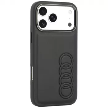 Audi TT ovitek iz umetnega usnja MagSafe za iPhone 18 Pro Max / 17 Pro Max, črn