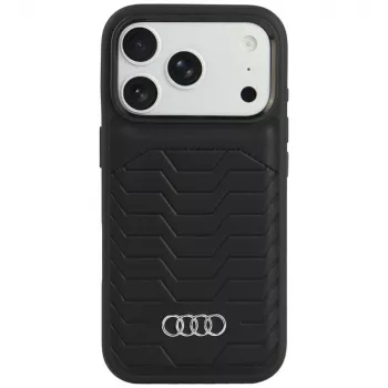 Audi GT ovitek MagSafe iz umetnega usnja za iPhone 18 Pro / 17 Pro, črn