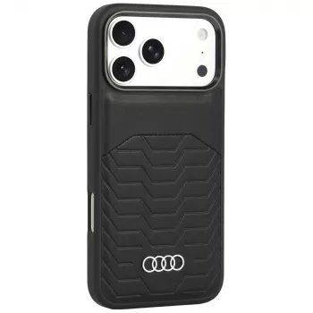 Audi GT ovitek MagSafe iz umetnega usnja za iPhone 18 Pro Max / 17 Pro Max, črn