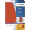 HERMA Special trajno lepljive etikete za dokumente, mat neprosojen papir, rdeče, 38 x 297 mm, 100 kosov (20 listov x 5)