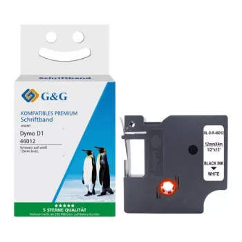 G&G Ninestar svilen trak za označevanje, združljiv z Dymo D1 / 46012