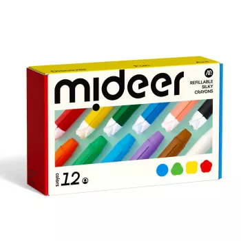Mideer Silky Crayons nadomestni vložki, mehki in pralni, 12 kosov