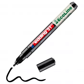 Edding 51 EcoLine 4-51-001 lakasti marker črn 1 mm, 2 mm