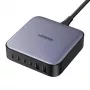 Ugreen 200W GaN polnilnik, 4x USB-C, 2x USB-A, črn