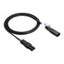 Akyga AK-RD-08A podaljševalni napajalni kabel IEC C8 na IEC C7, 2x 0,5 mm², 1,5 m, črn