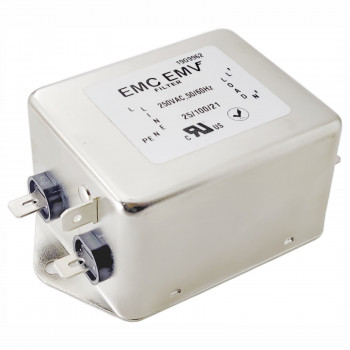 Akyga EN2080-12-F enofazni EMI omrežni filter 12 A, 120–250 V AC, 50/60 Hz, 6,3-mm priključki