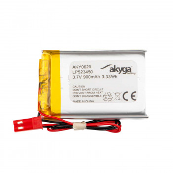 Akyga AKY0620 LP523450 Li-Po baterija 3,7 V 900 mAh s PCM, JST 2,54 mm 2-pinski konektor, 150 mm kabel