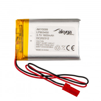 Akyga AKY0099 LP903450 Li-Po baterija 3,7 V 1600 mAh s PCM, JST 2,54 mm 2-pinski konektor, 150 mm kabel