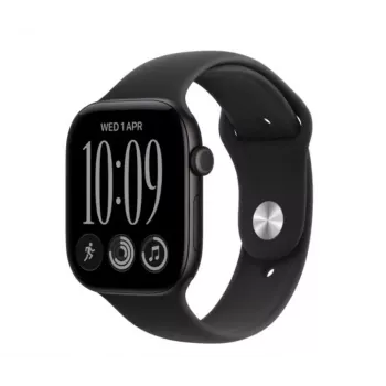 Apple Watch Series 12 GPS pametna ura, 46 mm, črno ohišje iz aluminija, črni športni pašček M/L