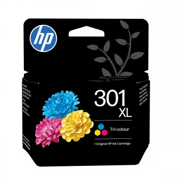 HP 301XL kartuša s črnilom, barvna, 300 strani