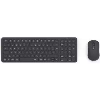 Hama WKM-300 komplet tipkovnice in miške za več naprav, brezžično, RF/Bluetooth, črn, QWERTZ DE
