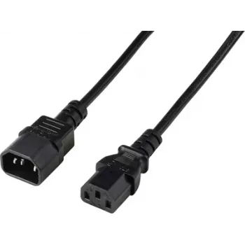Renkforce Deluxe podaljševalni napajalni kabel, vtič C13 na vtičnico C14, 3 m, črn
