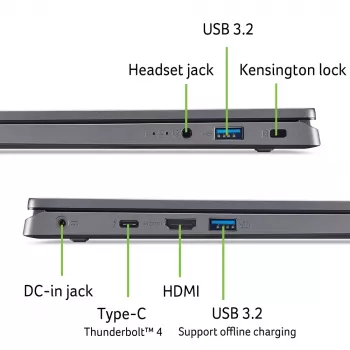 Acer Aspire 5 A17-51M-58TA NX.J0HEV.002 prenosnik, Intel Core 5 120U, 16 GB RAM, 512 GB SSD