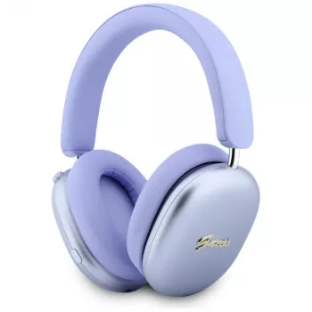 Guess GUE005825 naglavne slušalke, Bluetooth, Metallic Effect Metal Script Logo, ENC, vijolične