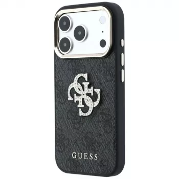 Guess GUE005499 ovitek 4G & Big Strass Logo za iPhone 18 Pro / 17 Pro, črn