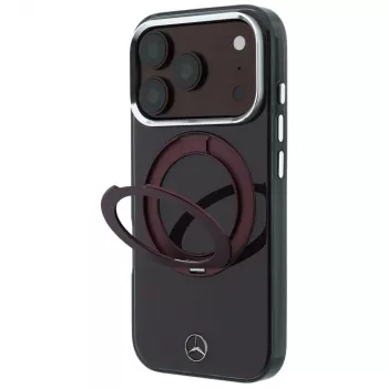 Mercedes ovitek Ring Stand Iconic Logo MagSafe za iPhone 18 Pro Max / 17 Pro Max, bordo rdeč