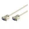 Goobay 50547 priključni kabel D-SUB, vtičnica RS-232 (9-pin) na vtičnico RS-232 (9-pin), 2 m, siv