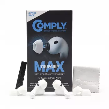 Comply MAX ušesni vložki za Apple AirPods Pro 3, beli, velikost L