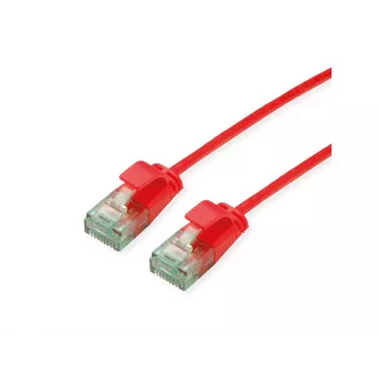 Roline UTP Cat6A Slim patch kabel 21.45.3412, 0,5 m, rdeč