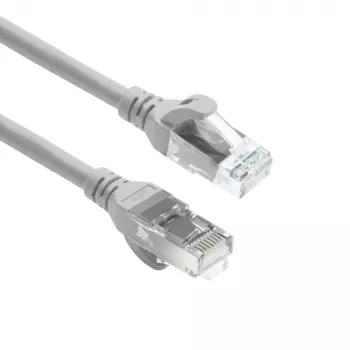 ACT FC1000 ultra-fleksibilni patch kabel, U/UTP CAT6A, TPE, snagless RJ45, 0,5 m, siv