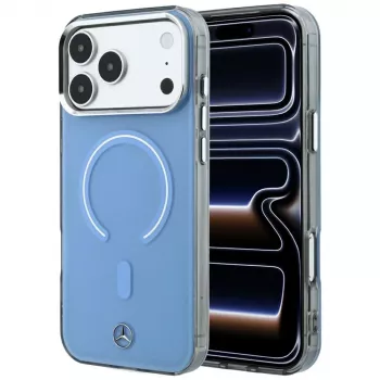 Mercedes Double Layer Iconic Logo MagSafe ovitek za pametni telefon za iPhone 18 Pro Max / 17 Pro Max, moder