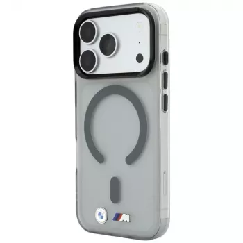 BMW BMW001281 M IML Frosted Metal Logo & Trims MagSafe ovitek za iPhone 18 Pro / 17 Pro, antracit